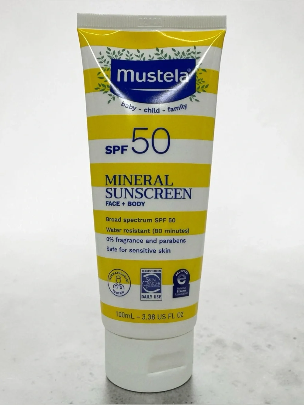 Mustela Baby Mineral Sunscreen Lotion SPF 50 Face & Body 3.38 fl oz EXP: 1/28